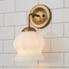 BS22107A.0.BS22107ABM Chris Loves Julia Marlo Bath Sconce – Milk Glass