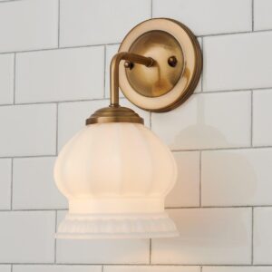 Chris Loves Julia Marlo Bath Sconce – Milk Glass
