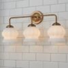 Chris Loves Julia Marlo Vanity Light – 3 Light – Milk Glass