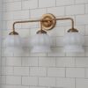 Chris Loves Julia Marlo Vanity Light – 3 Light – Milk Glass – view 2