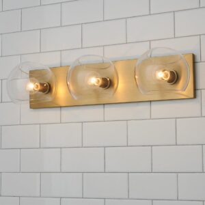 BS22122.0.BS22122GL Xaviero Glass Vanity Light – 3 Light – Clear