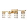 Plaid Glass Vanity Light – 4 Light