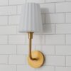 BS23003.1.BS23003AG Trysania Bath Sconce – Pleated Opal Shade – view 2
