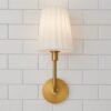 BS23003.3.BS23003AG Trysania Bath Sconce – Pleated Opal Shade – view 4