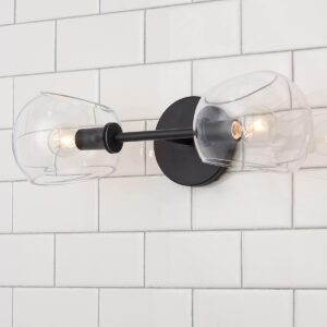 BS23007.0.BS23007MB Xaviero Glass Vanity Light – 2 Light – Clear