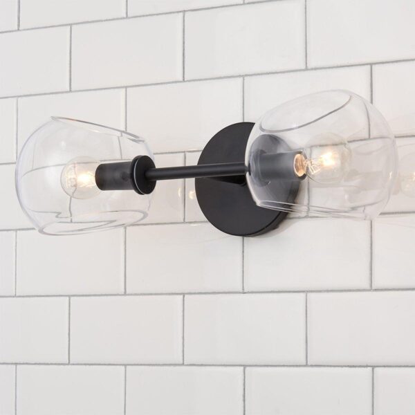 BS23007.0.BS23007MB Xaviero Glass Vanity Light – 2 Light – Clear