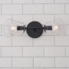 BS23007.2.BS23007MB Xaviero Glass Vanity Light – 2 Light – Clear – view 3