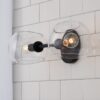 BS23007.3.BS23007MB Xaviero Glass Vanity Light – 2 Light – Clear – view 4