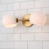 BS23008.0.BS23008BO Xaviero Glass Vanity Light – 2 Light – Opal