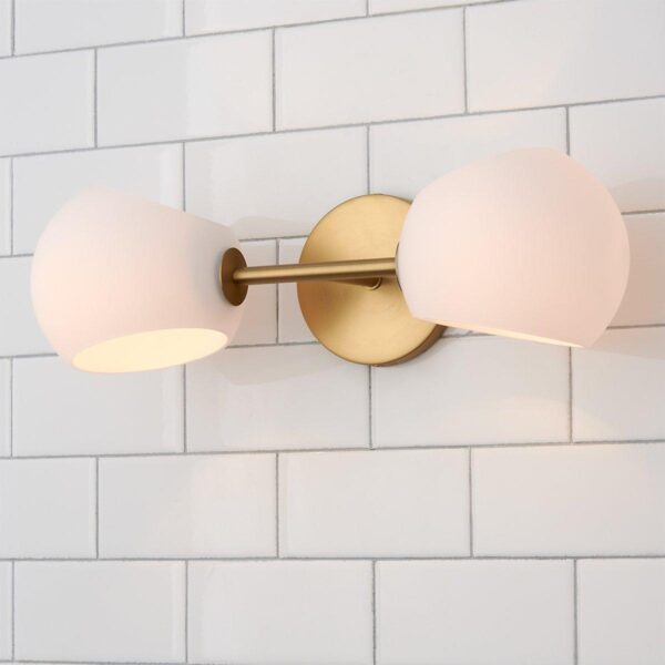 BS23008.0.BS23008BO Xaviero Glass Vanity Light – 2 Light – Opal