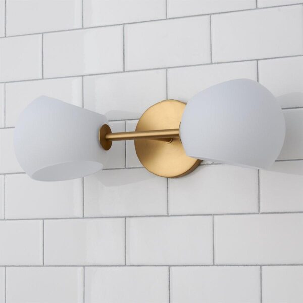 BS23008.1.BS23008BO Xaviero Glass Vanity Light – 2 Light – Opal – view 2