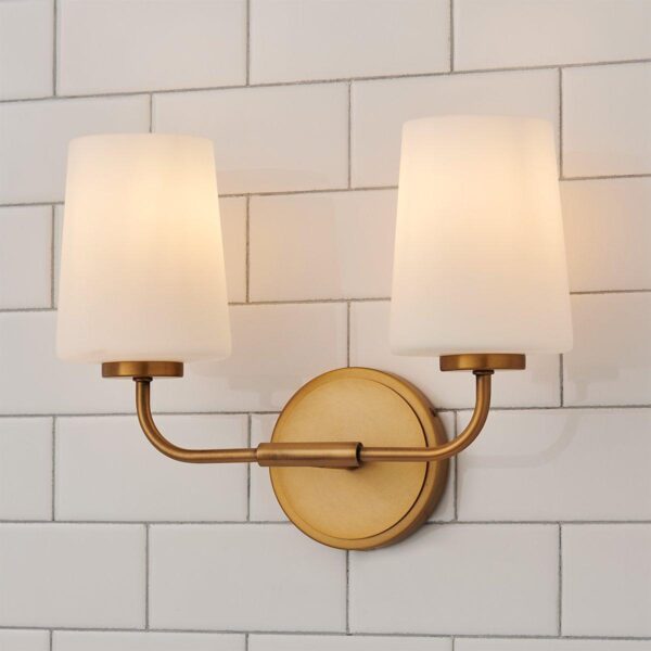 Jeida Opal Glass Vanity Light – 2 Light