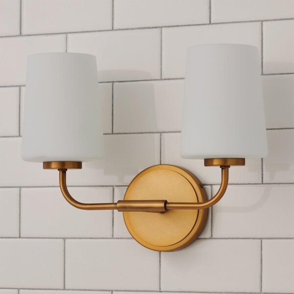 Jeida Opal Glass Vanity Light – 2 Light – view 2