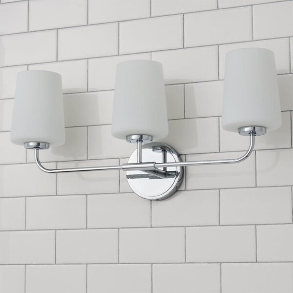 Jeida Opal Glass Vanity Light – 3 Light – view 2
