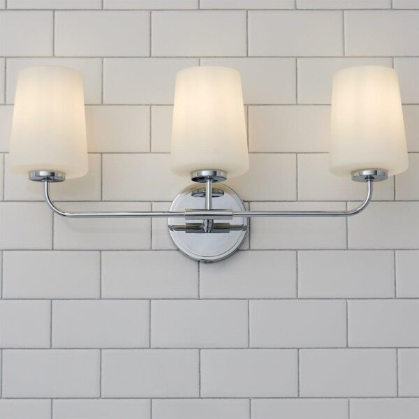 Jeida Opal Glass Vanity Light – 3 Light – view 3