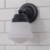 Ethel School Haus Opal Glass Bath Sconce – view 2