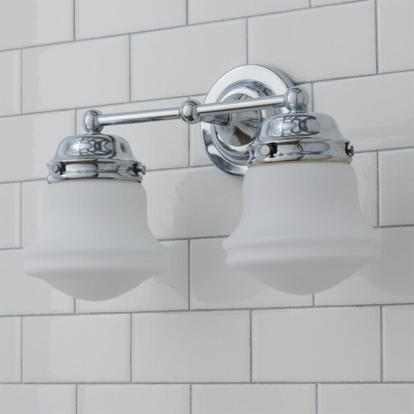 BS23091.1.BS23091CH Ethel School Haus Opal Glass Vanity Light – 2 Light – view 2