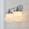 BS23091.2.BS23091CH Ethel School Haus Opal Glass Vanity Light – 2 Light – view 3