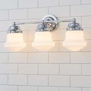 Ethel School Haus Opal Glass Vanity Light – 3 Light