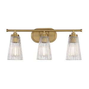 Cinematheque Ribbed Glass Vanity Light – 3 Light