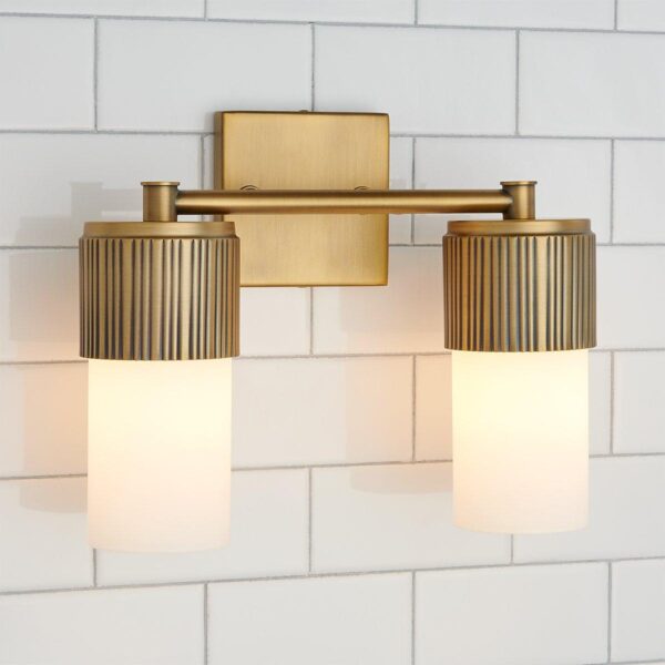 Mirza Opal Glass Vanity Light – 2 Light