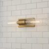 BS24055.0.BS24055BB Malika Clear Glass Bath Sconce – 2 Light