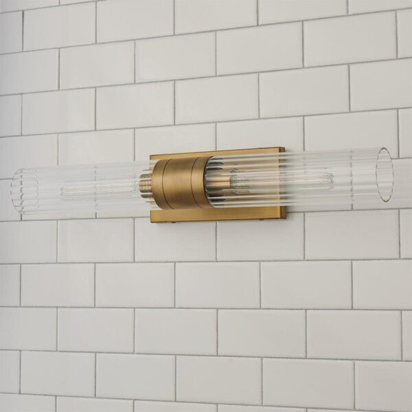 BS24055.1.BS24055BB Malika Clear Glass Bath Sconce – 2 Light – view 2