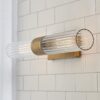 BS24055.3.BS24055BB Malika Clear Glass Bath Sconce – 2 Light – view 4