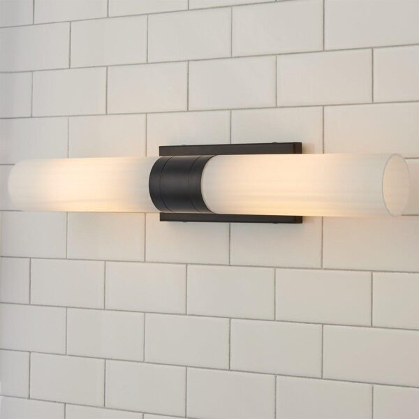 BS24057.0.BS24057BK Malika Opal Glass Bath Sconce – 2 Light