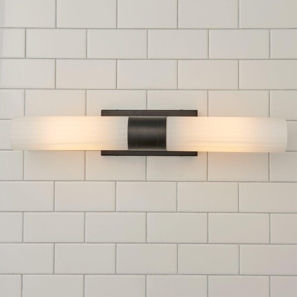 BS24057.2.BS24057BK Malika Opal Glass Bath Sconce – 2 Light – view 3