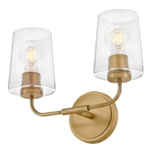 BS24205.0.BS24205AB Jeida Clear Glass Vanity Light – 2 Light
