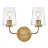 Jeida Clear Glass Vanity Light – 2 Light – view 2