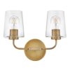 Jeida Clear Glass Vanity Light – 2 Light – view 3