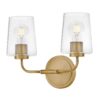 Jeida Clear Glass Vanity Light – 2 Light – view 4
