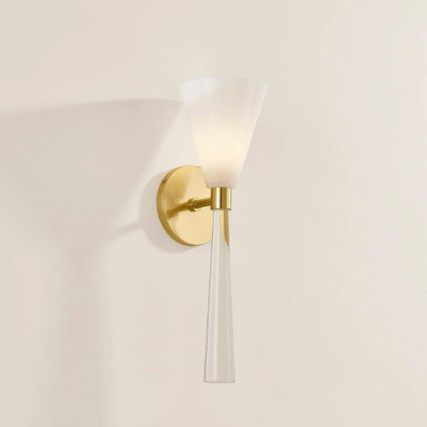 BS24334.0.BS24334AB Frosted Plume Bath Sconce