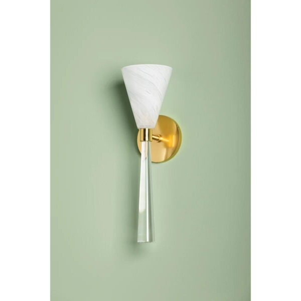 BS24334.3.BS24334AB Frosted Plume Bath Sconce – view 4