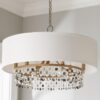 CH14117.1.CH14117AG Shell and Crystal Drum Shade Chandelier – view 2