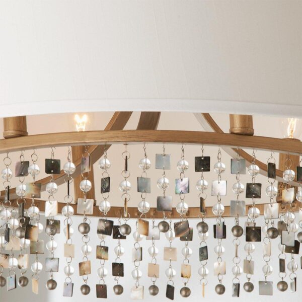 CH14117.3.CH14117AG Shell and Crystal Drum Shade Chandelier – view 4