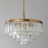 CH15226.2.CH15226GL Faceted Glass Layered Convertible Chandelier – 20″ – view 3