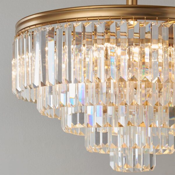 CH15226.3.CH15226GL Faceted Glass Layered Convertible Chandelier – 20″ – view 4