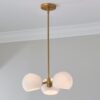CH23015.0.CH23015BO Xaviero Transitional Glass Chandelier – 3 Light – Opal