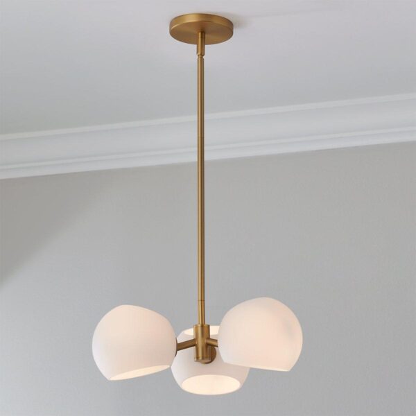 CH23015.0.CH23015BO Xaviero Transitional Glass Chandelier – 3 Light – Opal