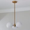 CH23015.1.CH23015BO Xaviero Transitional Glass Chandelier – 3 Light – Opal – view 2