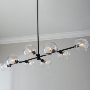 Xaviero Glass Island Chandelier – Clear