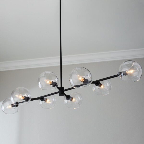 CH23016.0.CH23016MB Xaviero Glass Island Chandelier – Clear