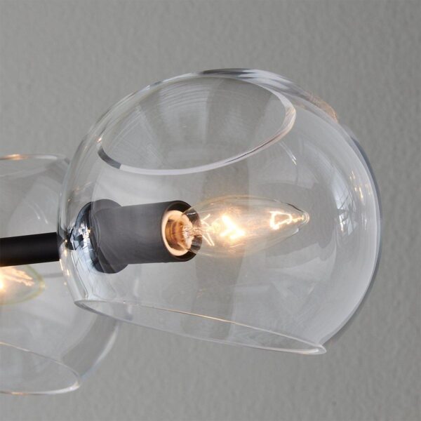 CH23016.3.CH23016MB Xaviero Glass Island Chandelier – Clear – view 4