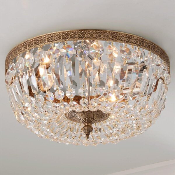 FM09019.0.FM09019AB Cut Crystal Basket Ceiling Light – Large