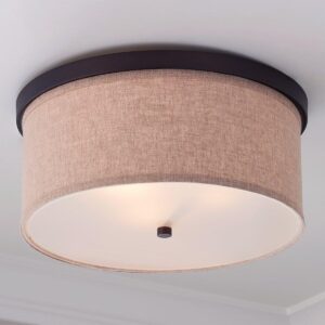 FM10005.0.FM10005BZ Springfield Linen Shade Ceiling Light