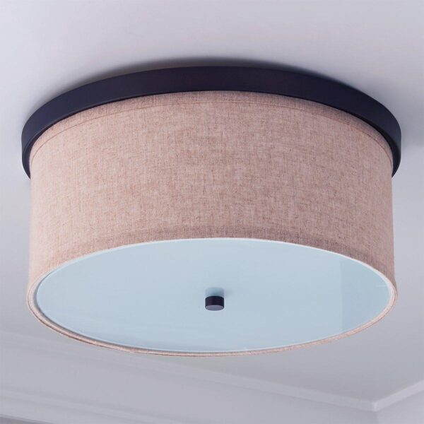 FM10005.1.FM10005BZ Springfield Linen Shade Ceiling Light – view 2