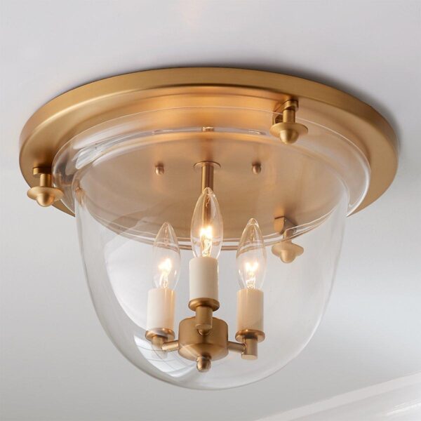 FM10031.0.FM10031AB Smokebell Lantern Ceiling Light – Clear